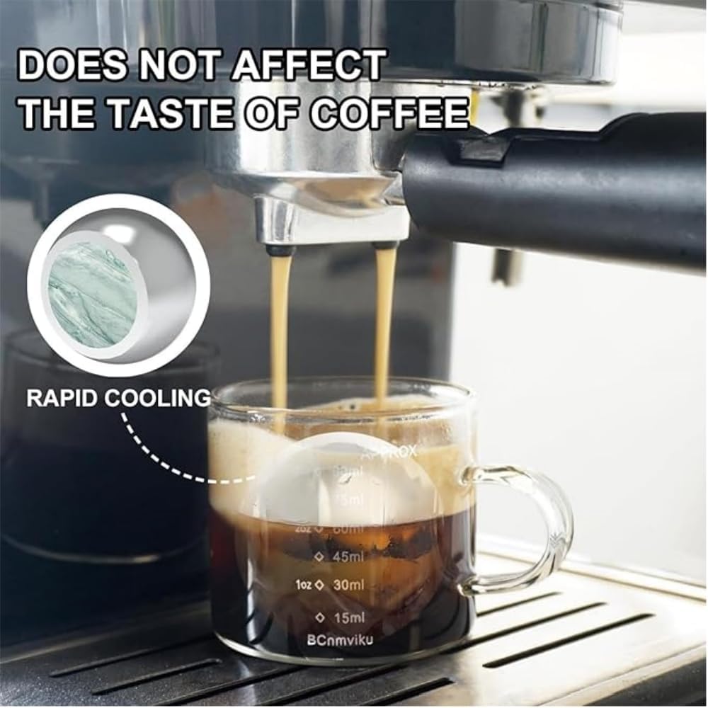 Stainless Steel Coffee Cooling Ball, Reusable Espresso Chiller