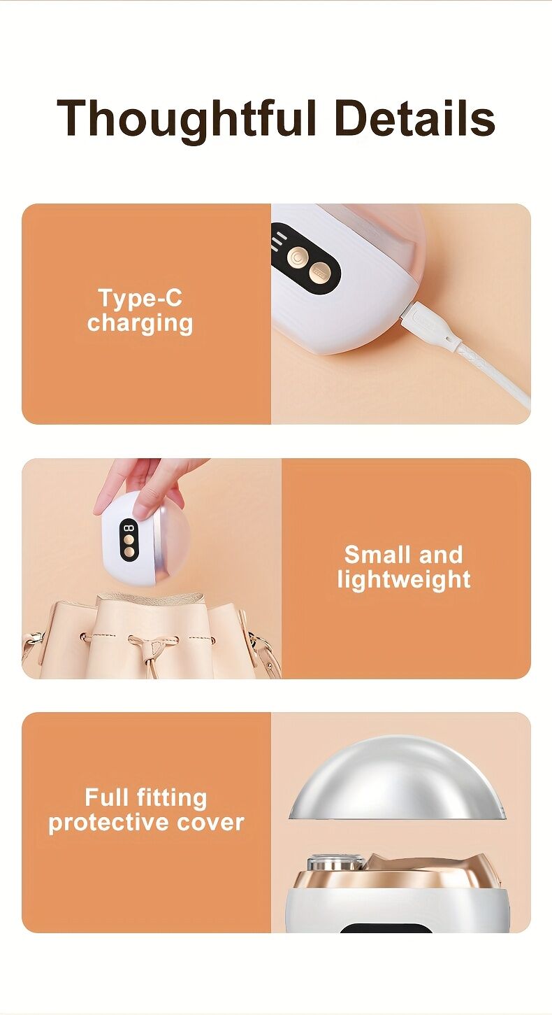 Smart Electric Nail Clipper 2-in-1 Polishing & Grooming Tool, USB Rechargeable