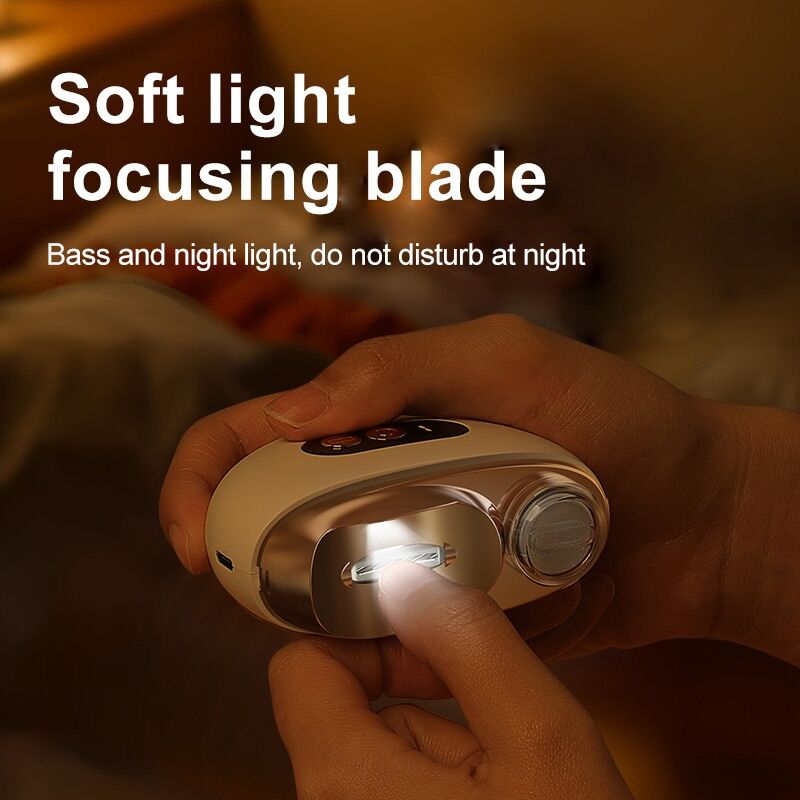 Smart Electric Nail Clipper 2-in-1 Polishing & Grooming Tool, USB Rechargeable