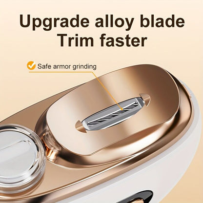 Smart Electric Nail Clipper 2-in-1 Polishing & Grooming Tool, USB Rechargeable