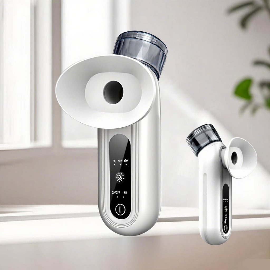 Portable Eye Mist Sprayer with Warm Steam & Nano Spray – Compact Facial Hydration Device for Daily Eye & Skin Care (White)