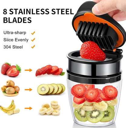 Fruit Slicer - Egg Slicer - Stainless Steel - Suitable for soft fruit