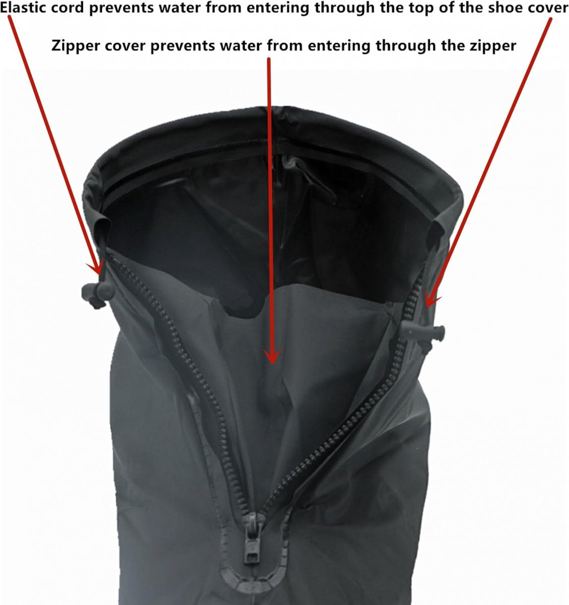 Waterproof Shoe Covers - Rain Shoe Covers - With Zipper and Drawstring