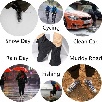 Waterproof Shoe Covers - Rain Shoe Covers - With Zipper and Drawstring