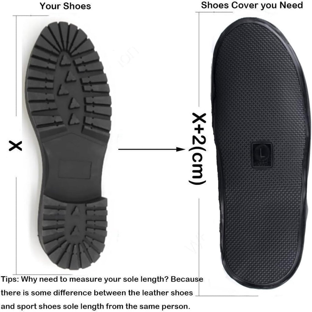 Waterproof Shoe Covers - Rain Shoe Covers - With Zipper and Drawstring