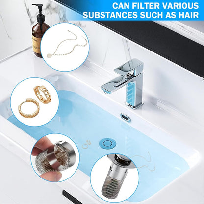 Stainless steel Drain 34-40mm - Drain Stopper - Bathroom Washbasin Drain Plug