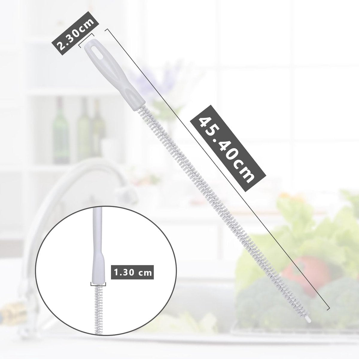 4-piece sink cleaning brush set - Drain brush - 45 cm
