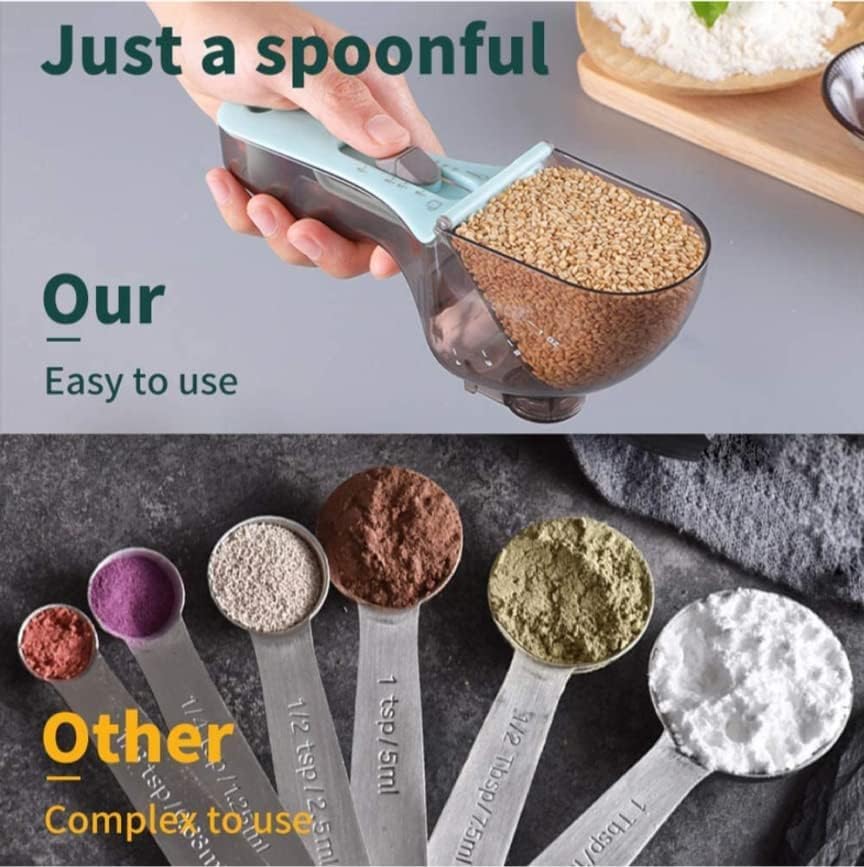 Measuring spoons - Measuring scoops - Adjustable measuring scoop - 3pcs
