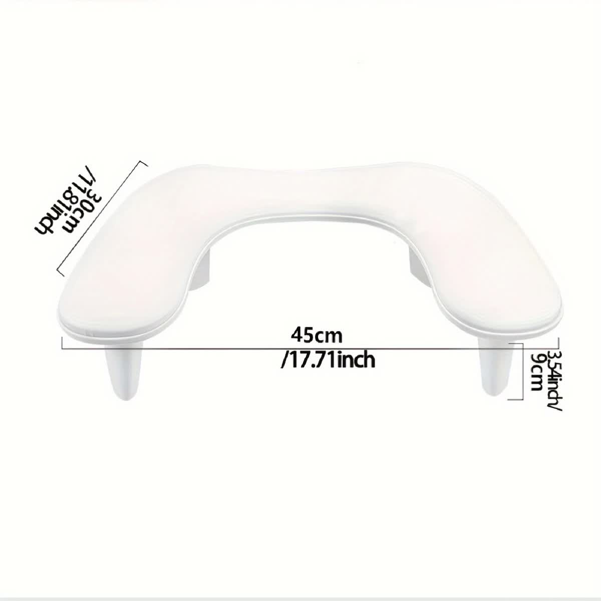 BLACK This handheld nail care device integrates a U-shaped pillow and comes with a portable detachable stand. Designed with an inclined PU material and a sturdy base, it is crafted for both comfort and portability.