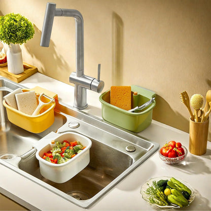 Green Multi-Functional Hanging Food Strainer for Sinks