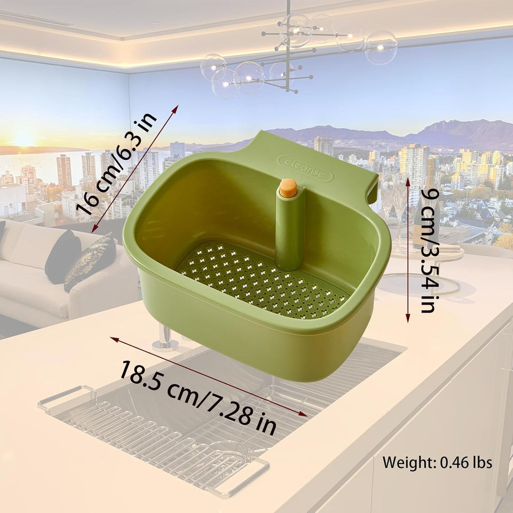 Green Multi-Functional Hanging Food Strainer for Sinks