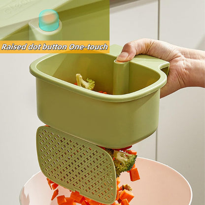 Green Multi-Functional Hanging Food Strainer for Sinks