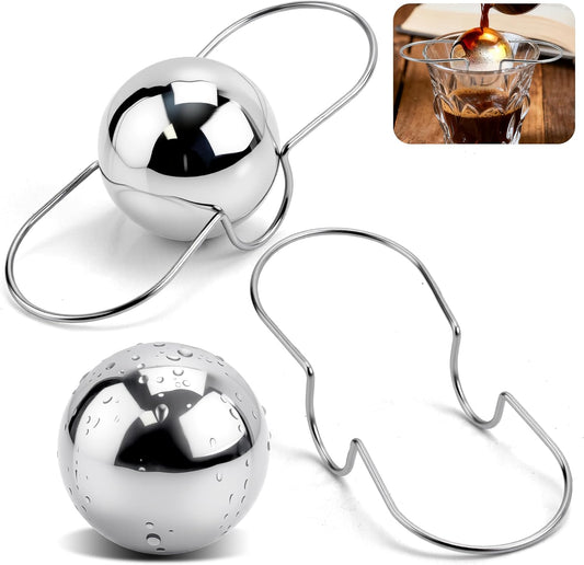 2 Pack Espresso Frozen Ball for Espresso Coffee, Stainless Steel