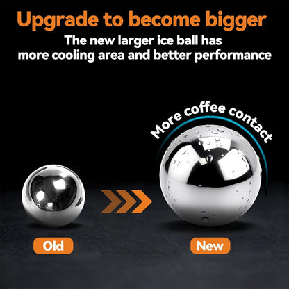 2 Pack Espresso Frozen Ball for Espresso Coffee, Stainless Steel