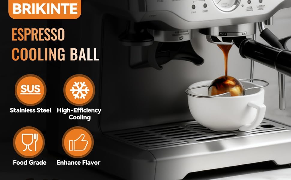 2 Pack Espresso Frozen Ball for Espresso Coffee, Stainless Steel