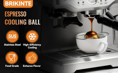 2 Pack Espresso Frozen Ball for Espresso Coffee, Stainless Steel
