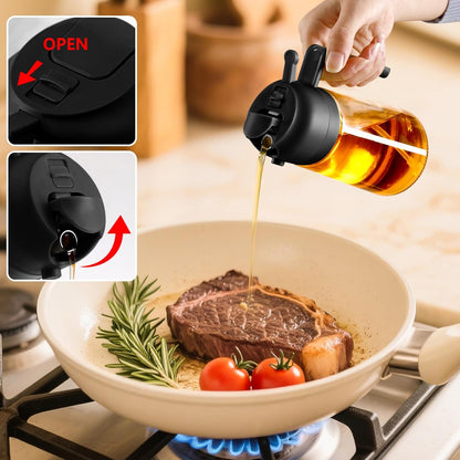 Oil Sprayer for Cooking 2 in 1 Oil Dispenser and Oil Sprayer