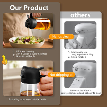Oil Sprayer for Cooking 2 in 1 Oil Dispenser and Oil Sprayer