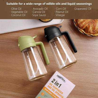Oil Sprayer for Cooking 2 in 1 Oil Dispenser and Oil Sprayer