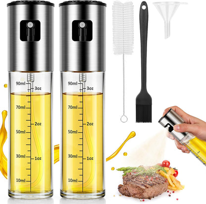 Oil Spray Bottle 2Pcs: Olive Sprayer for Cooking