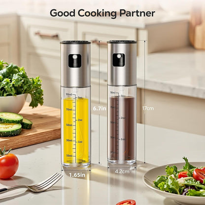 Oil Spray Bottle 2Pcs: Olive Sprayer for Cooking