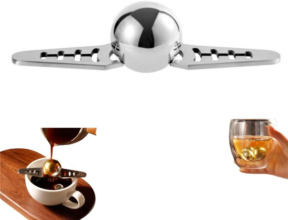 Stainless Steel Coffee Cooling Ball, Reusable Espresso Chiller
