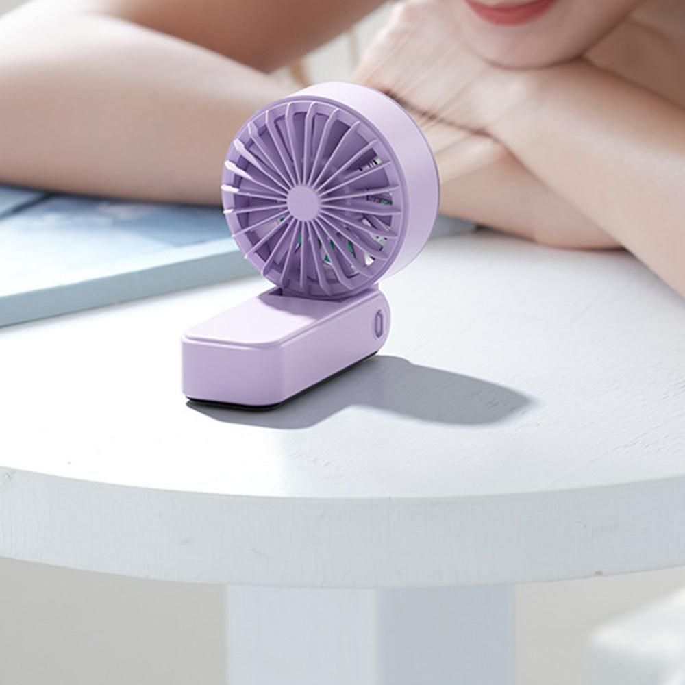 Handheld Foldable High-Speed Fan - Portable for Travel Outdoor Home and Office Lavender Purple