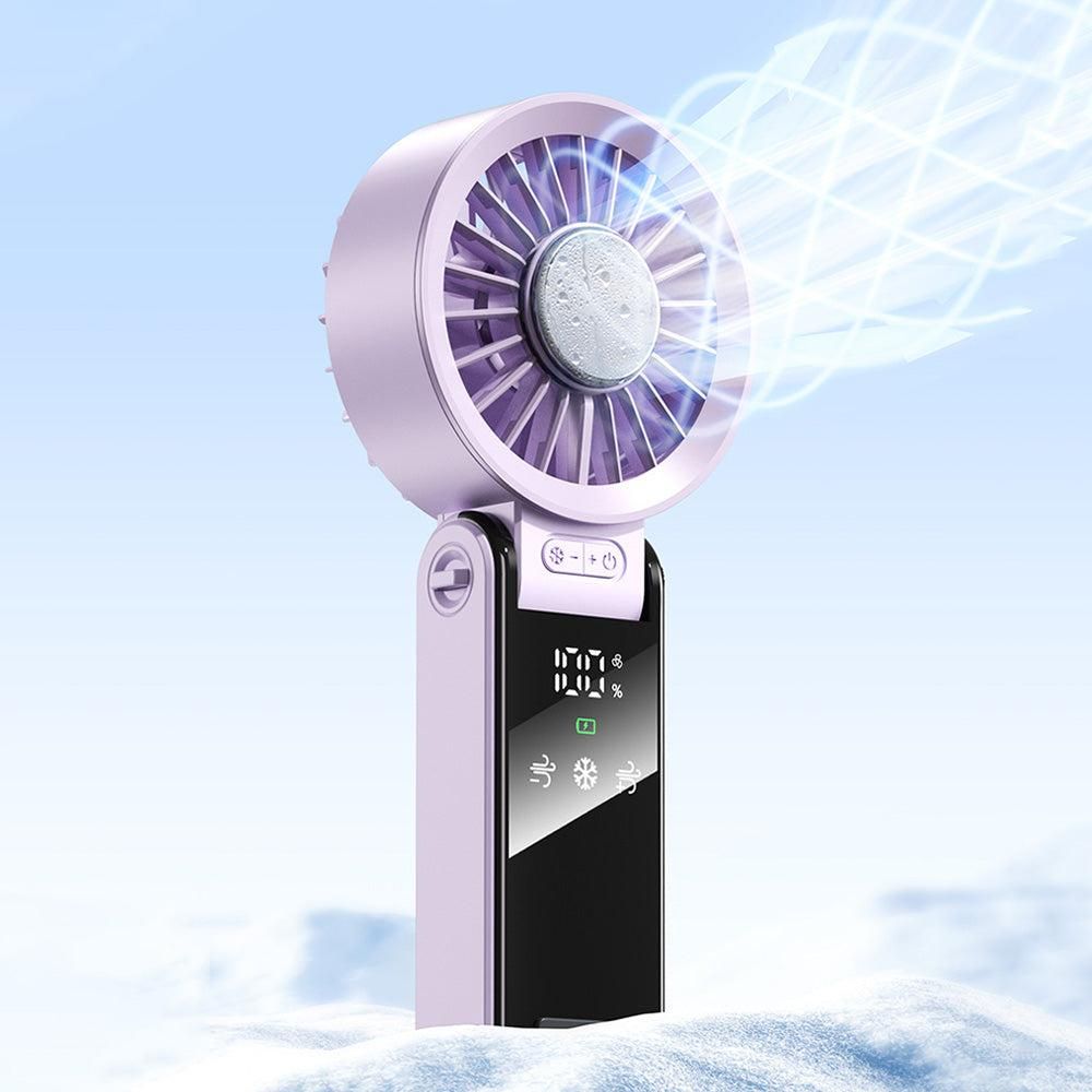 Handheld Foldable High-Speed Fan - Portable for Travel Outdoor Home and Office Lavender Purple