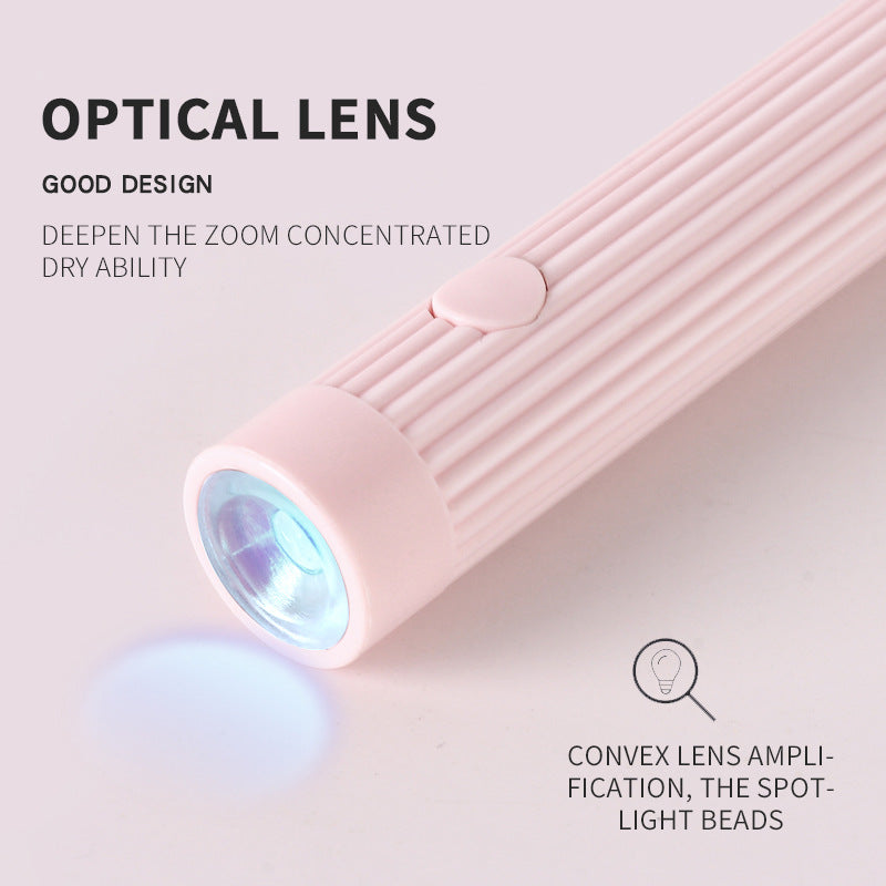 Black Mini Handheld LED/UV Manicure Light with Digital Display - Portable One-Finger Curing Pen