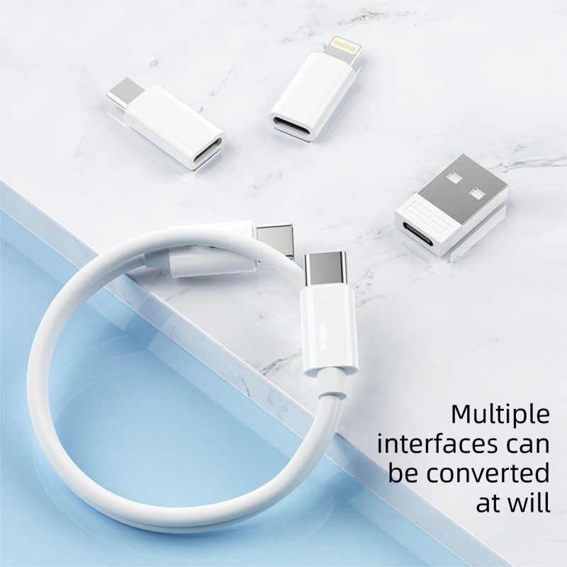 2-Pack Blue 60W Fast Charging Cable Kit with Storage Box - 5-in-1 Multi-Interface Data Cable Set with Phone Stand & SIM Ejector Tool - Universal Compatibility for iPhone, Android, and Type-C Devices - Portable Travel Gadget Organizer